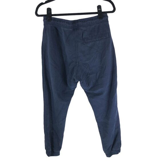 Nike Mens Dark Blue Jogger Sweatpants Zip Pockets Logo Drawstring S - Picture 3 of 6